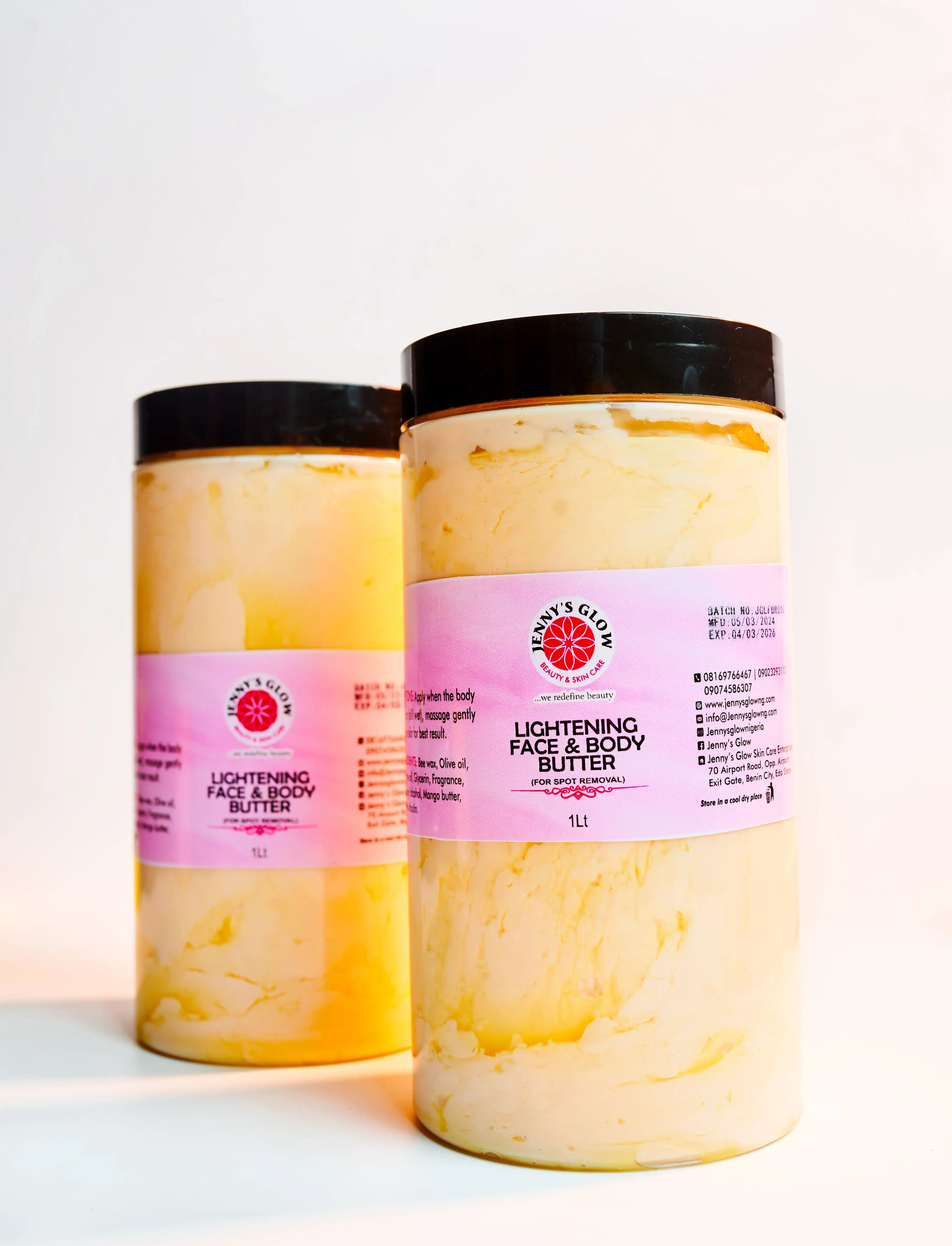LIGHTENING FACE & BODY BUTTER (1LTR)